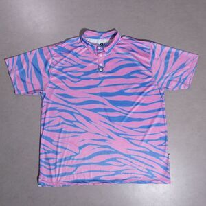 Greater Half Trippin' Zebra Performance Stretch Golf Polo Shirt Men's 2XL